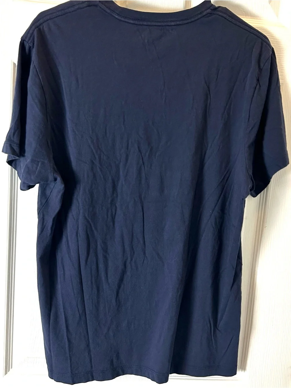 J.Crew T-Shirt Men's Large Navy Sailboat Christmas Lights 100% Cotton